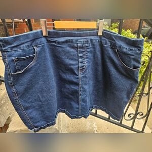 Dark Blue Denim Skort